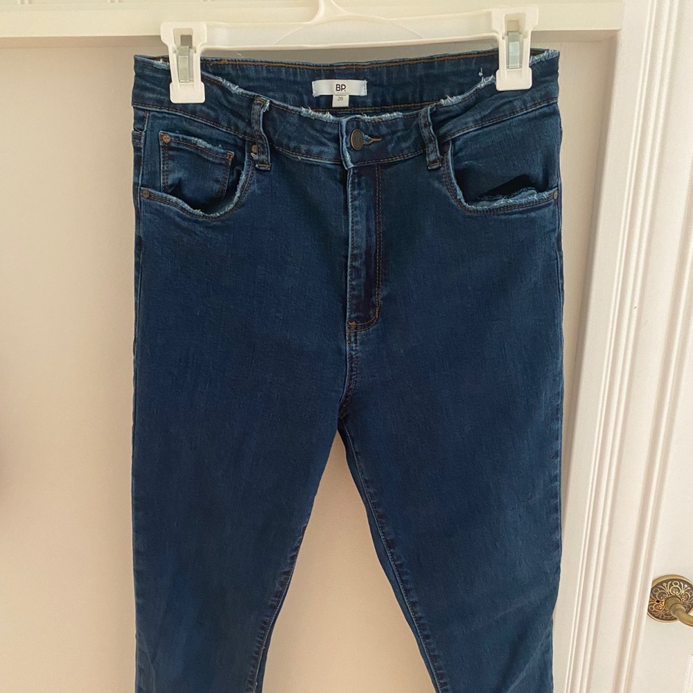BP frayed jeans, dark wash